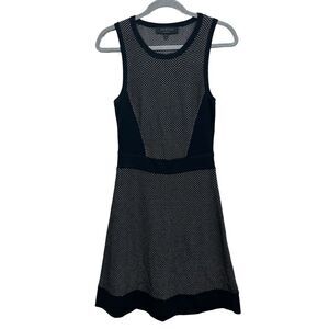 Rag & Bone Women Dress Sleeveless Fit & Flare Ribbed Trim Black White Size XS*